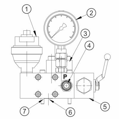 Coupling unit with ball valve (MK) drawing
