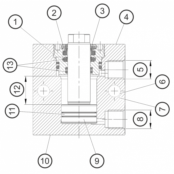 Block cylinder assembly illustration