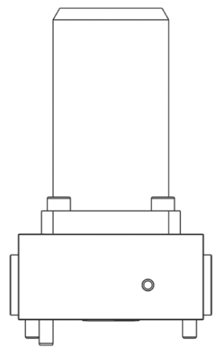 Druckübersetzer Bauvariante O-Ring-Flanschanschluss, ohne/mit Filterplatte Skizze
